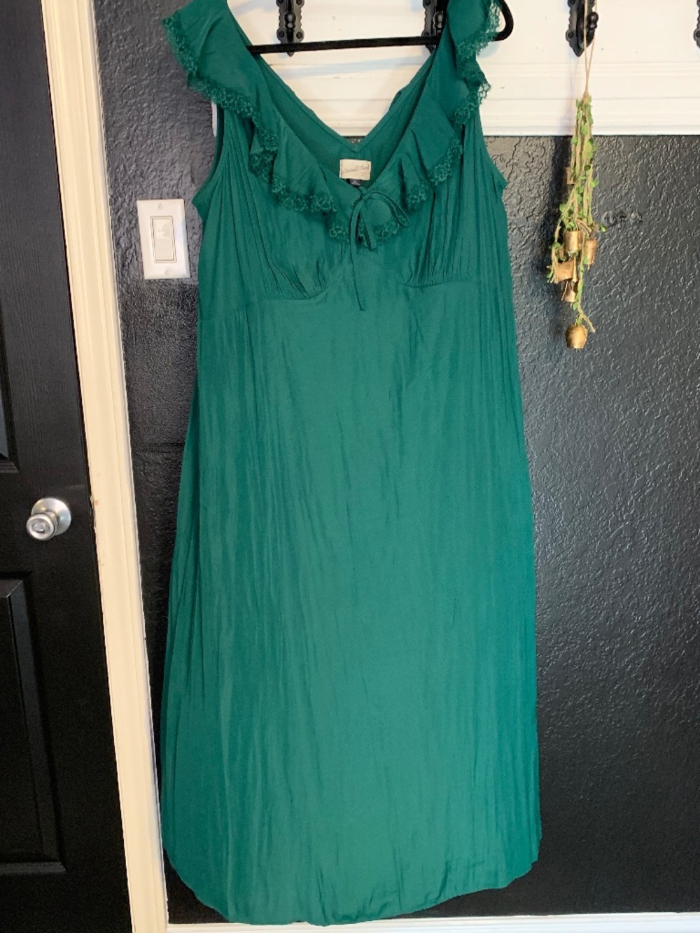 Universal Thread dark green silky dress sz XXL NWOT